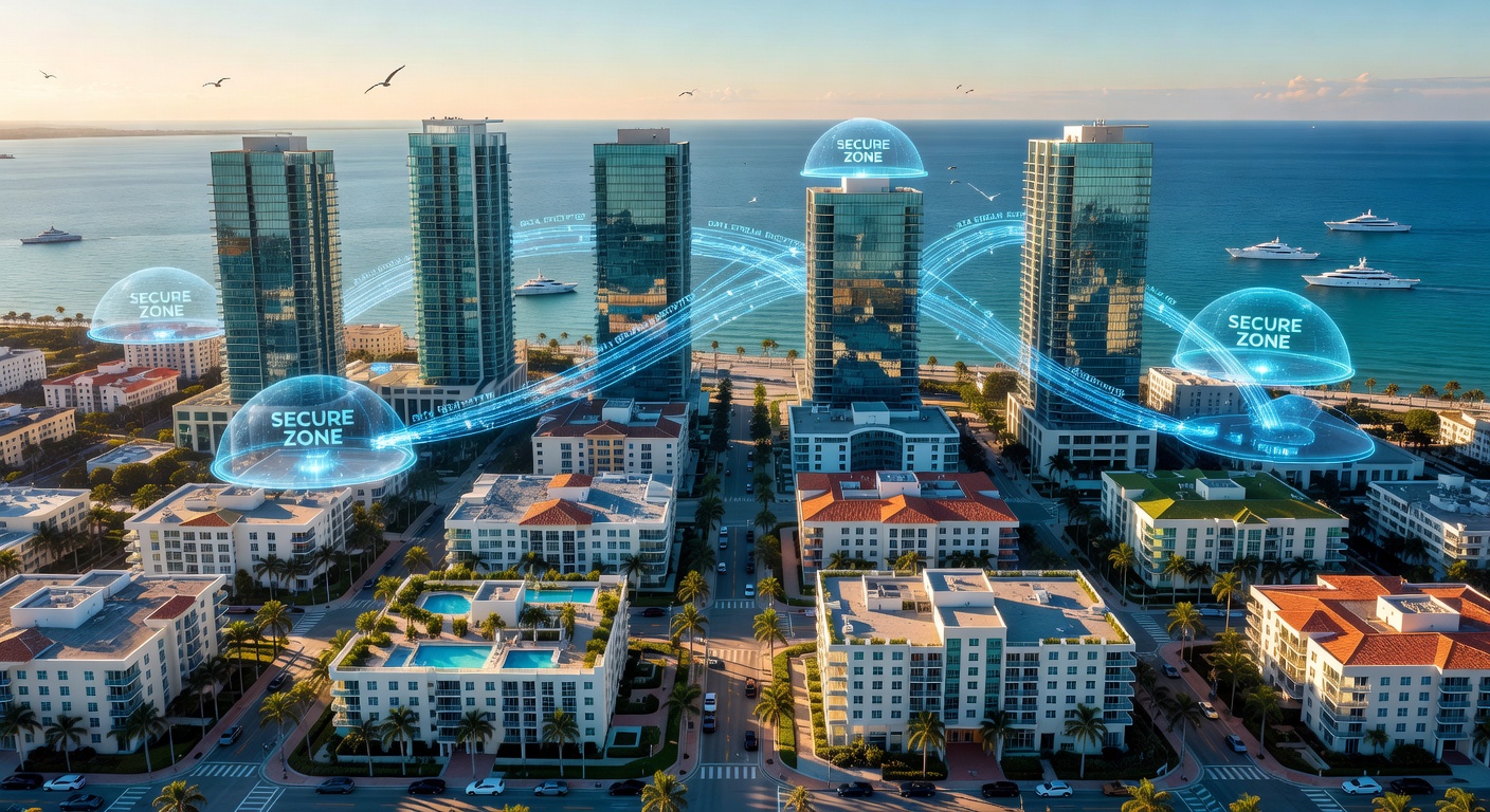 8K realistic scene of successful cybersecurity audit results being celebrated by a small business team in their vibrant Naples office space